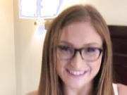 Horny blond with goggles sucks that bbc and gets it bareback in her pussy