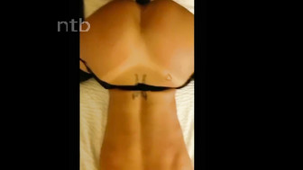 Busty and booty white babe gets that bbc bareback in her bald pussy