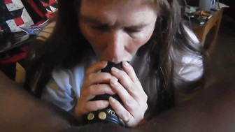 Mature wife sucks BBC