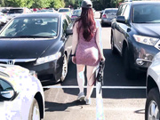 Milky skinned white babe gets her bald pussy fucked bareback by bbc