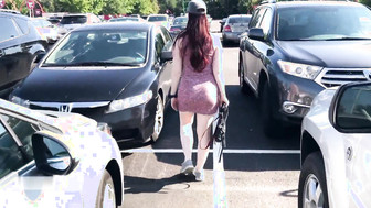 Milky skinned white babe gets her bald pussy fucked bareback by bbc