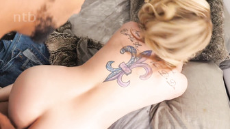 Sexy tat blonde with big boobs