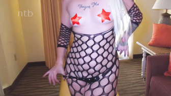 PAWG blonde loves to suck and rides big black cock