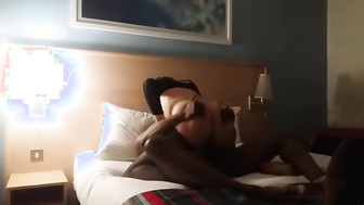 Classy white wife rides that big black cock and enjoys getting it from behind