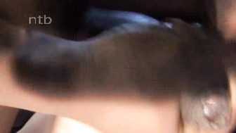 Horny girl sucks and fucks big black cock and swallows his warm jizz