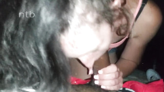 White girl deepthroaths BBC and fucked