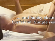 CUCK hubby helps out hot wife and their BULL