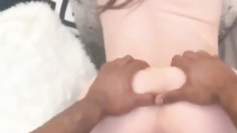 Horny sexy girl with hairy pussy