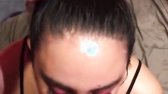 Pretty Latina gives head