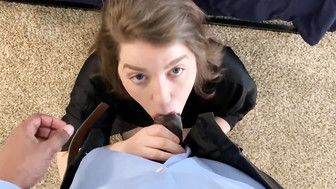 Sexy white wife gets blacked bareback and milks those hard black balls dry