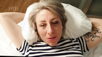 Cuckold white wife plays with bbc before getting it bareback in her pussy