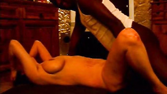 Real wife with BBC in the kitchen hubby gets sloppy seconds