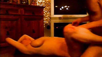 Real wife with BBC in the kitchen hubby gets sloppy seconds