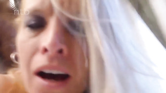 Blonde MILF with curvy body and black Bull with huge BBC