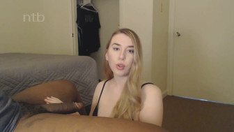 Sexy amateur Blonde sucks and rides BBC