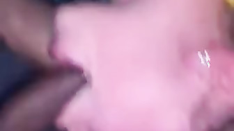 Curvy Blonde Gets her first Throat Fuck by BBC