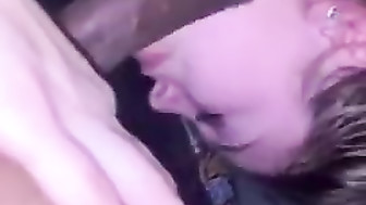 Curvy Blonde Gets her first Throat Fuck by BBC