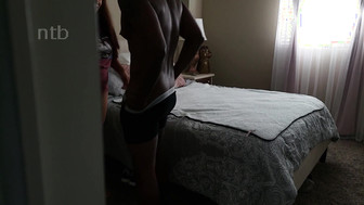 Hung black stud fucks bareback and impregnates that handsome housewife