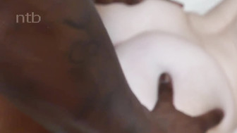 Sexy blonde wife and her strong dom bull