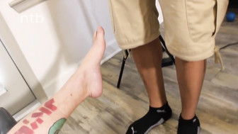 All she needed was pair of new sneakers and she was horny as hell