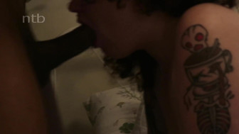 Slut with big tits fucked by black bull