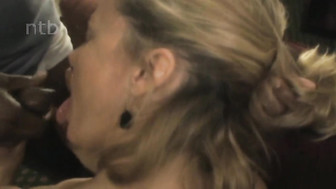 Cuckold white wife shared with two big black cocks