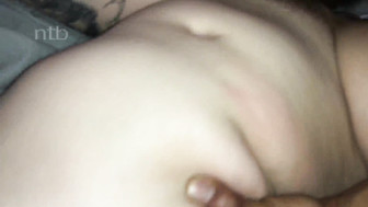 Horny girl sucks two big black cocks and gets creampie in her wet pussy