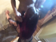 Hung black bulls take turns on that white housewife while her hubby was filming