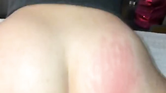 Blonde girl takes BBC ride