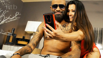 Sexy asian MILF and black lover with huge dick