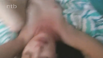 Skinny cuckold white wife impregnated in front of her husband