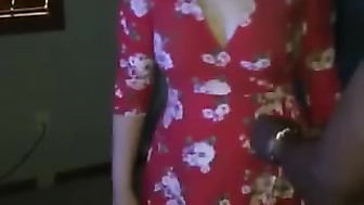 White gf in dress gets fucked on vacation