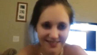 Has her 1st BBC tells BF she is snow bunny now