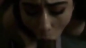 NRI hotwife sucks a big black cock