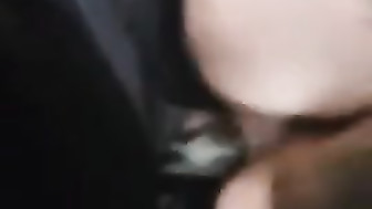 White Girl let Black dick in pregnant pussy