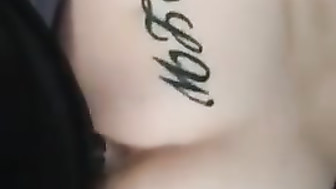 White Girl let Black dick in pregnant pussy