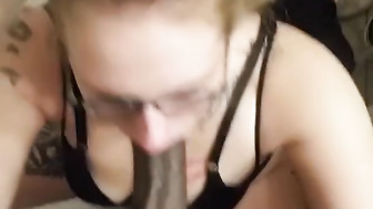 Cheating Girlfriend Deepthroat black cock