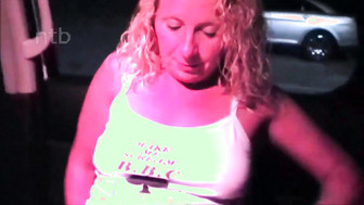 Curly blond white housewife came in looking for some fun