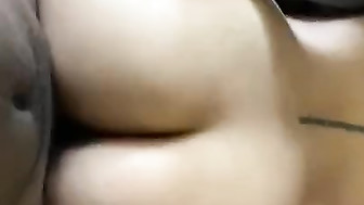 Cumming all over her phat ass