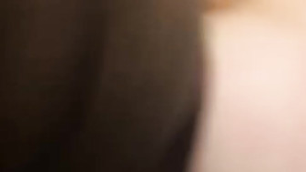 Perfect white babe gets that big black cudgel bareback from behind