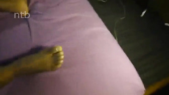 Hubby cleans his wife's messy pussy before another round with black bull