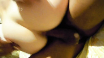 Hubby was allowed just to watch and film while she was getting that big black cudgel