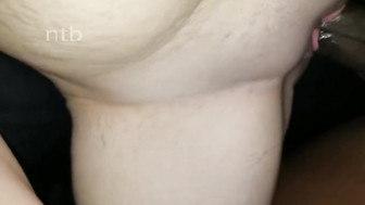 Long and thick black dick fucks that pink pussy bareback