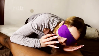 Sucked his huge cock off first and then just got pounded from behind