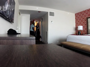 Horny brunette from east who came into her black lover's room