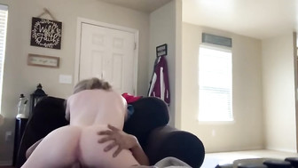 White Girlfriend Rides Black Cock