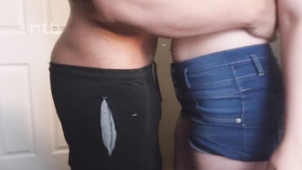 Banging that tight and wet white pussy and filling her with thick cumload