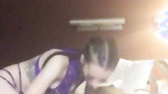 Sexy amateur purple lingerie and thick BBC