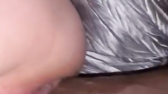 White gf handcuffed and pussy stretched