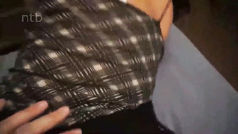 Tried big black cock but got back to her hung husband and sucked his dong off
